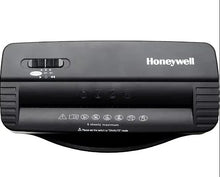 Honeywell paper shredder front view with button panel and strip-cut feed slot