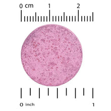 Mixed berry chewable tablet, round magenta color sample