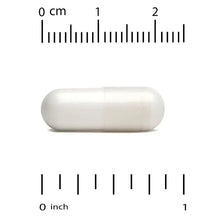 White veggie capsule with size scale, for Glucosamine, Chondroitin & MSM supplement