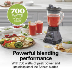 Hamilton Beach Wave Crusher Smoothie Blender for Kitchen, 40 oz Jar for Smoothies and Shakes with Blend-in Travel Jar, Black - USA MEGA SHOP
