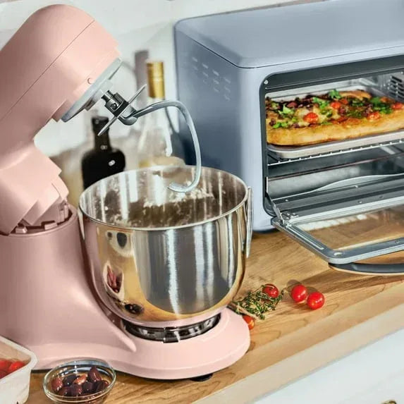 Beautiful 5.3 Qt Stand Mixer, Black Sesame with Flat Beater, Dough Hook, Balloon Whisk