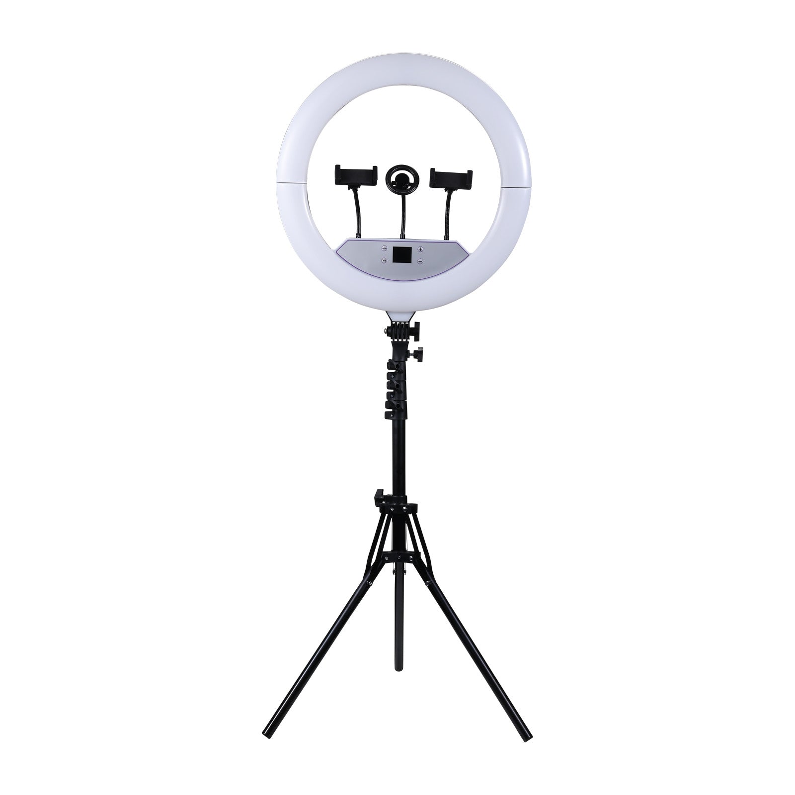Vivitar Creator Series 18" RGB Foldable Ring Light with Stand, MagSafe-Compatible Phone Mount, Dual USB Charging, Wireless Remote, Adjustable Tripod for Live Vlogging, Makeup, & Live Streaming