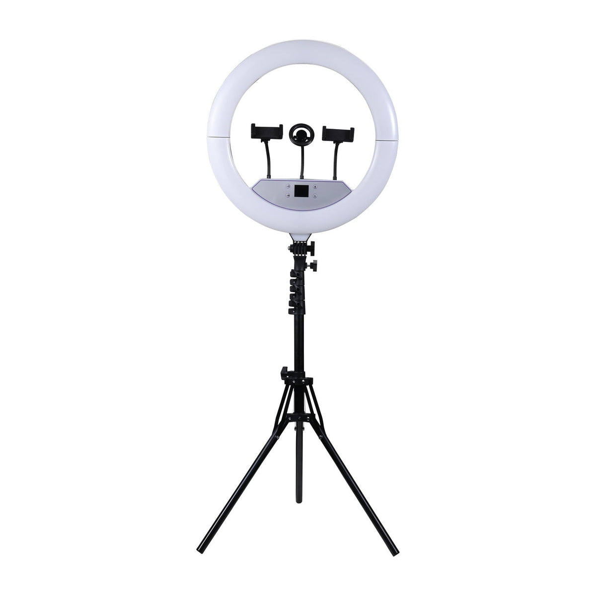 Vivitar Creator Series 18" RGB Foldable Ring Light with Stand, MagSafe-Compatible Phone Mount, Dual USB Charging, Wireless Remote, Adjustable Tripod for Live Vlogging, Makeup, & Live Streaming