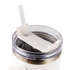 Hello Hobby 40oz Stainless Steel Tumbler with Handle and Lid Straw, Double Wall Insulated, White Blank