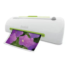 Thermal laminator with flower photo pouch sliding through