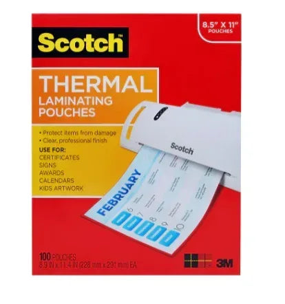 Scotch Letter-Size Thermal Laminating Pouches - 100 ct.