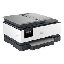 HP OfficeJet Pro 8138e all-in-one printer, tilted front view with control screen