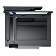 HP OfficeJet Pro 8138e all-in-one printer with front cover open and interior tray visible