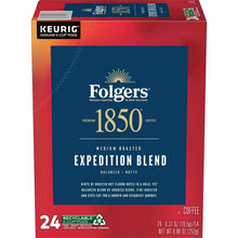 Folgers 1850 Expedition Blend K-Cup pod box, 24 count