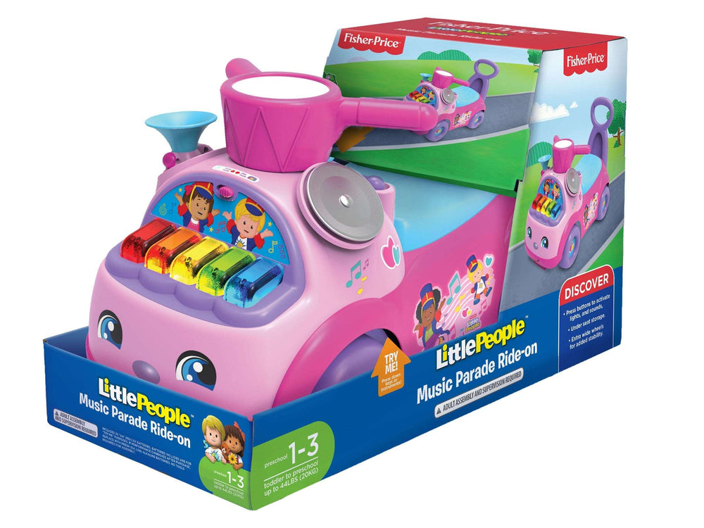 Fisher Price Little People Music Parade Heart Preschool Push Ride-On with Lights and Sounds - USA MEGA SHOP