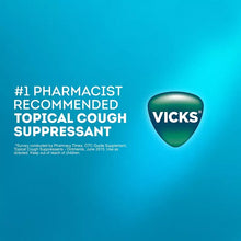 Vicks topical cough suppressant badge with #1 pharmacist icon