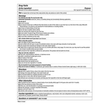Drug Facts label panel for minoxidil topical aerosol foam hair treatment