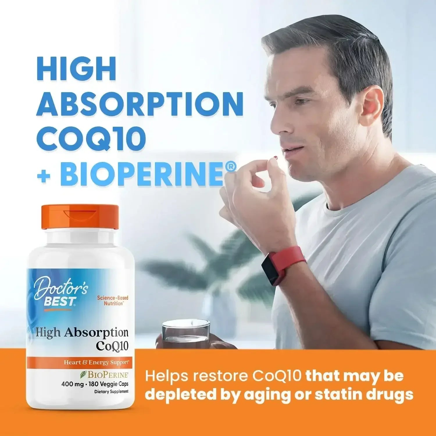 Doctor's Best, High Absorption CoQ10 with BioPerine®, 60 Veggie Caps