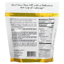 Instant organic coffee beverage packet with Nutrition Facts panel on the back