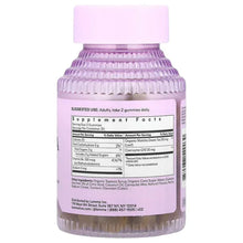 Supplement facts label on a matcha gummies bottle, view from back