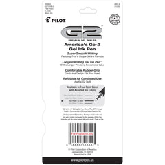 Pilot G2 Retractable Gel Ink Pens, Fine Point, 0.7mm. Black Ink, 5 Pack
