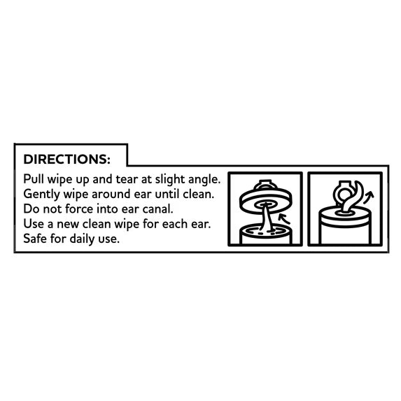 Vibrant Life Dog Ear Wipes with Aloe, 30 Count. Cleaning Dog Ear Wipes.