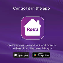 Smart light strip app control screen with Roku house icon