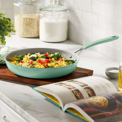 The Pioneer Woman 12-inch Ceramic Nonstick Aluminum Fry Pan, Green