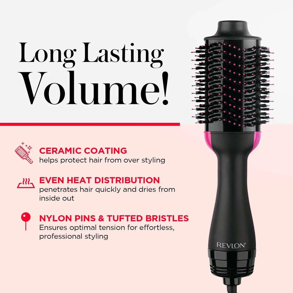 Revlon One-Step Volumizer Hair Dryer Ceramic Brush, Radiant Ruby (Limited Edition) - USA MEGA SHOP