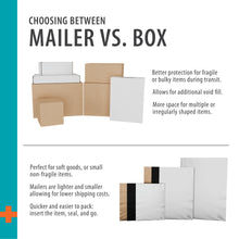 Cardboard shipping boxes, illustrated stacked and side-by-side for packing protection