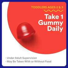 Multivitamin gummy supplement label with red dome graphic and take 1 gummy daily