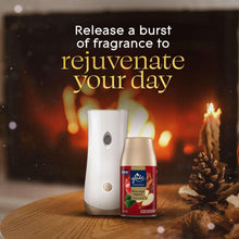 Glade automatic spray air freshener refill with white spray dispenser, Warm Apple & Spices