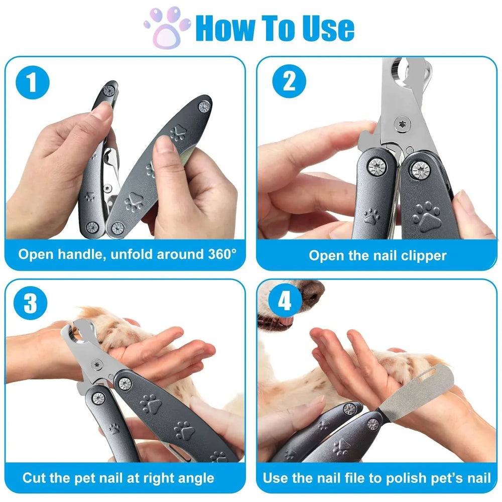 Pet Deluxe Dog Nail Trimmers for Sensitive Dog, Safe Dog Nail Clipper for Large Medium Small Dogs, Heavy Duty Dog Toenail Clippers, Professional Dog Nail Cutters for All Dogs with Thick Nail - USA MEGA SHOP