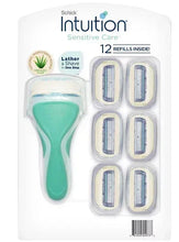 Razor cartridge refills 12-pack for sensitive care