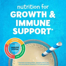 Pediasure Grow & Gain nutritional shake label with spoon and immune icon