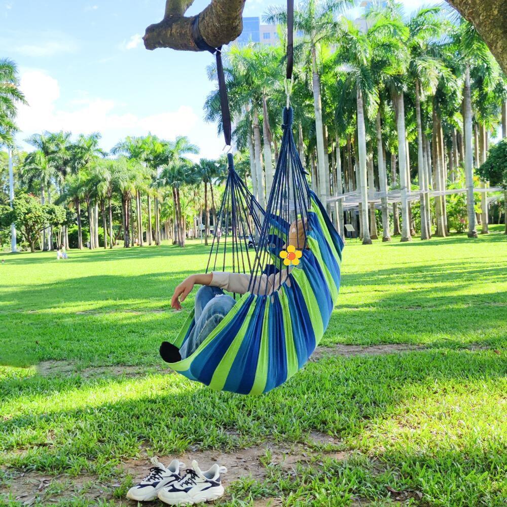 QUANFENG QF Hanging Hammock Chair Patio Indoor and Outdoor Hammock Swing Support 330 lbs - USA MEGA SHOP