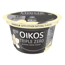 Dannon Oikos Triple Zero Variety Yogurt, Vanilla, Strawberry, Mixed Berry, 18 pk./5.3 oz.