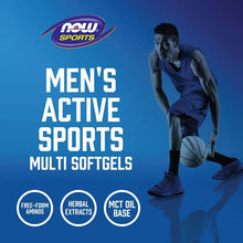 Men's Active Sports Multi softgels graphic with icons and athlete