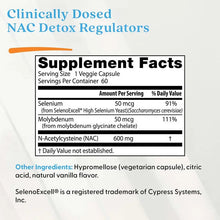 Doctor's Best NAC Detox Regulators Supplement Facts label with nutrient amounts table