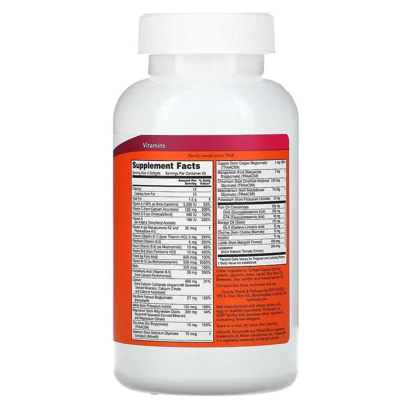 NOW Foods, Prenatal Gels + DHA, Softgels