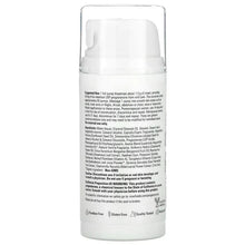 Progesterone balancing skin cream bottle, back label with ingredients and directions