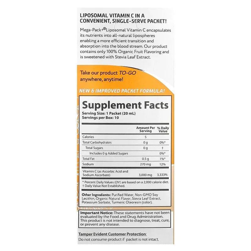 Aurora Nutrascience, Micro-Pack+®, Liposomal Vitamin C