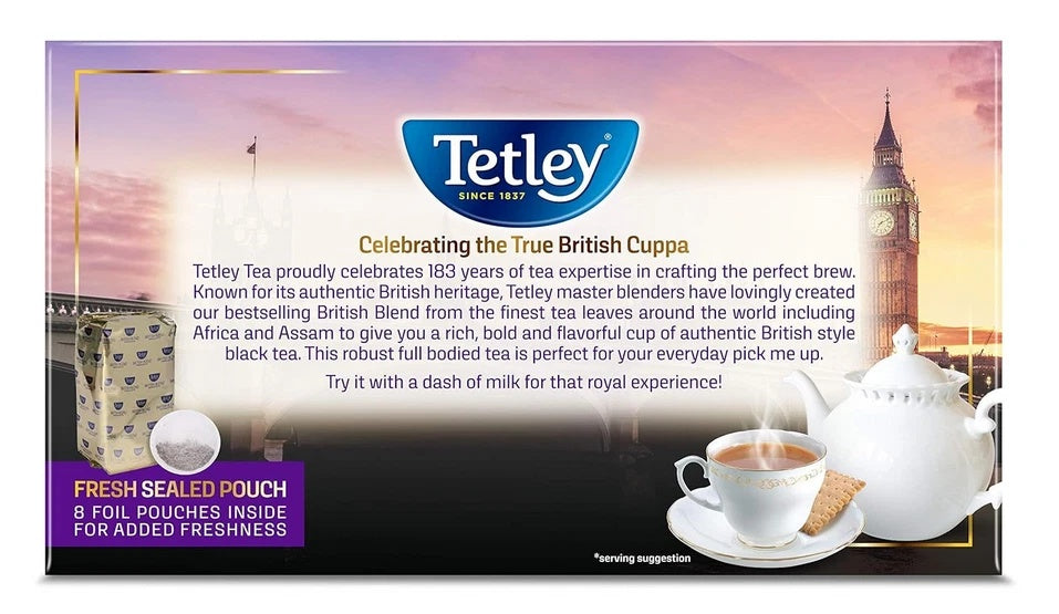 Tetley British Blend Premium Black Tea, 320 Teabags, Rainforest Alliance Certif