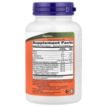 NOW Candida Support supplement facts panel on back label with digestive ingredient details
