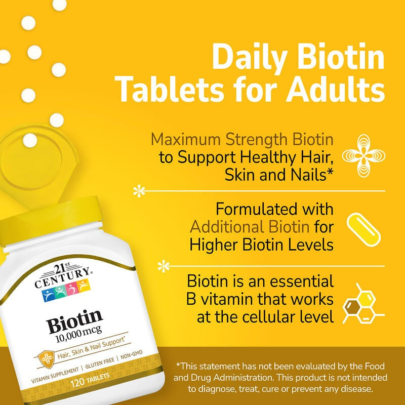 21st Century, Biotin, Easy Swallow Tablets