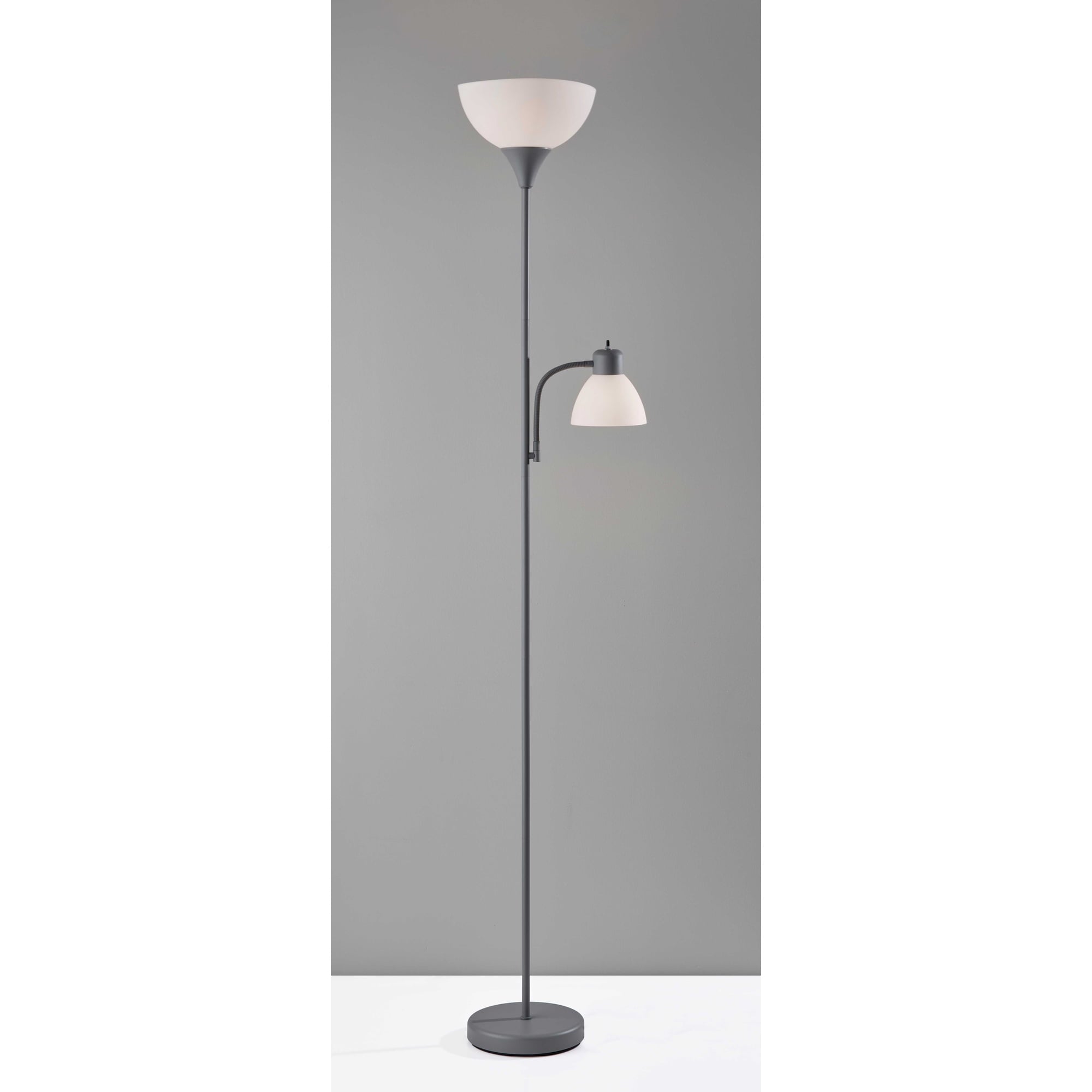 Mainstays 72" Black Combo Floor Lamp with Modern Reading Lamp