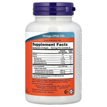 Omega-3 fish oil supplement bottle back label with supplement facts table