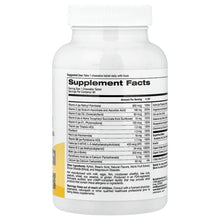 Multivitamin supplement bottle back label with Supplement Facts panel and directions