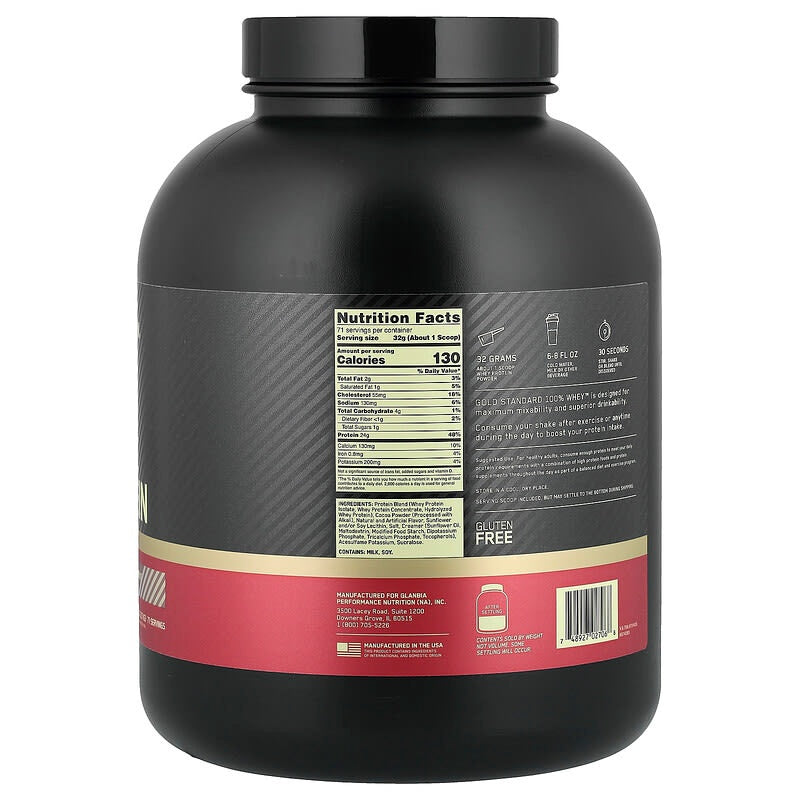Optimum Nutrition, Gold Standard® 100% Whey Protein, Double Rich Chocolate, 1.98 lb (899 g)