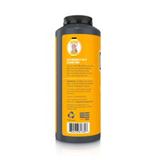 Anti friction body powder bottle back label with recycling and USA markings