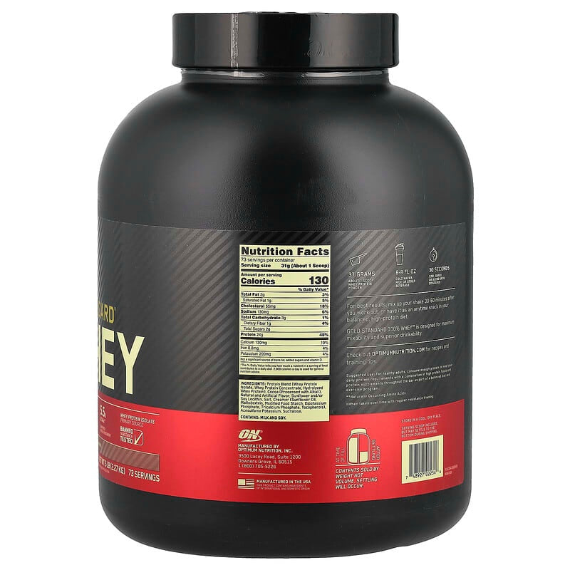 Optimum Nutrition, Gold Standard® 100% Whey Protein, Double Rich Chocolate, 1.98 lb (899 g)