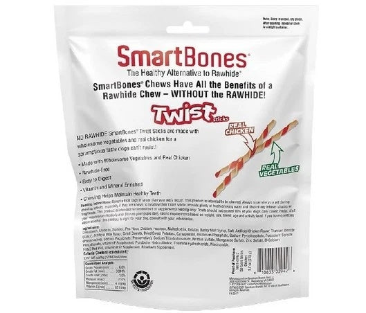 SmartBones Smart Twist Sticks, Rawhide Free Dog Chew Sticks, 50 Sticks , 9.7 Oun