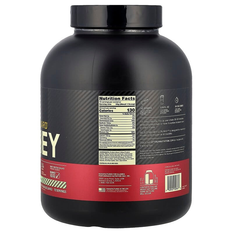 Optimum Nutrition, Gold Standard® 100% Whey Protein, Double Rich Chocolate, 1.98 lb (899 g)