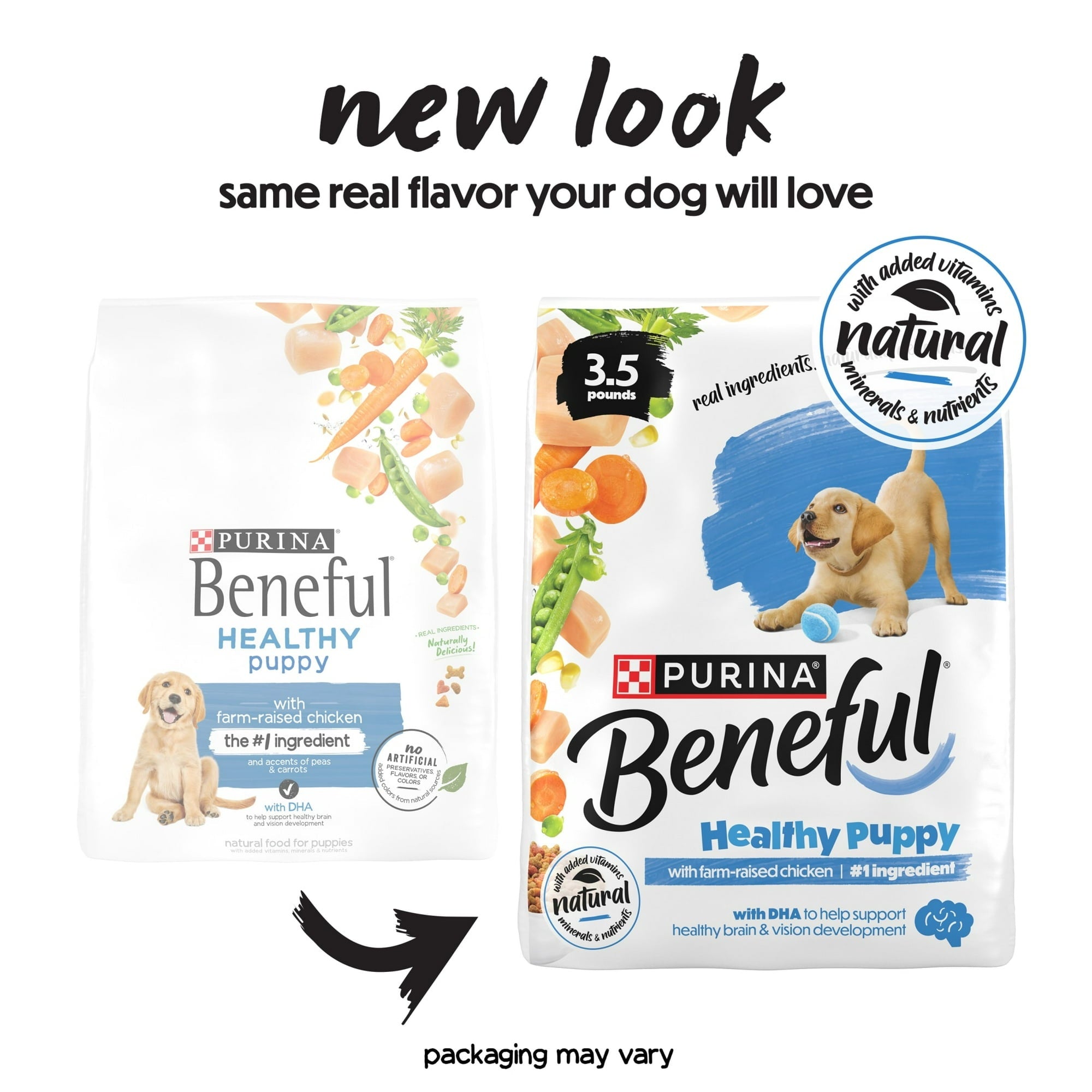 Purina Beneful Healthy Puppy with Farm-Raised Chicken, Natural High Protein Dry Puppy Food Formula with Added Vitamins, Minerals and Nutrients, 14 lb Bag