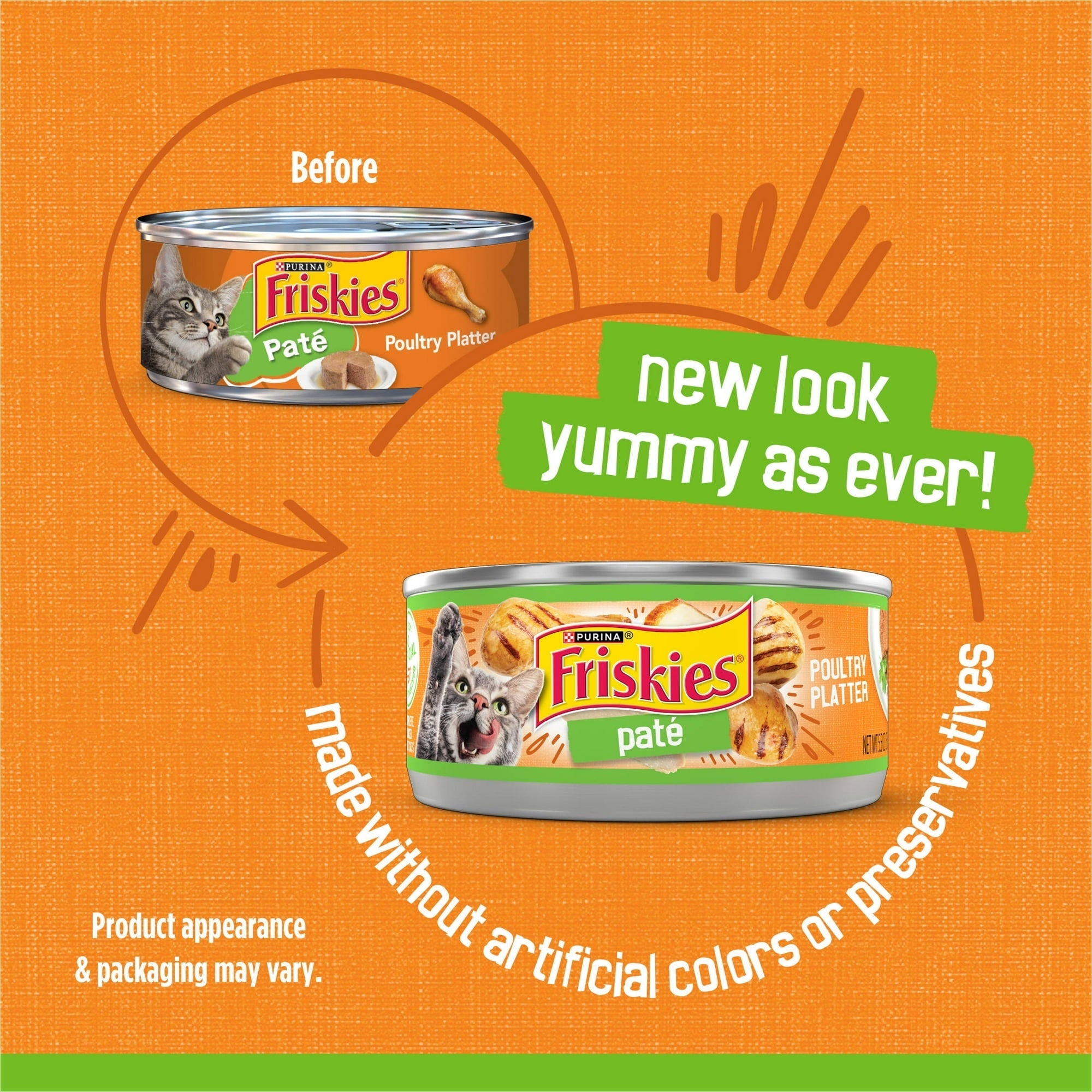 (12 pack) Purina Friskies Pate, Poultry Platter, Wet Cat Food, 5.5 oz Can